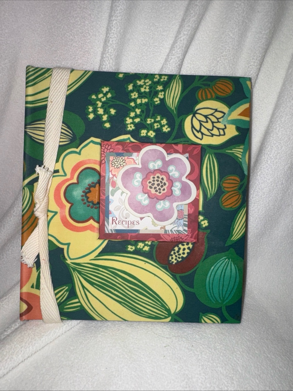 Floral Recipe Binder Notebook — Green Multi